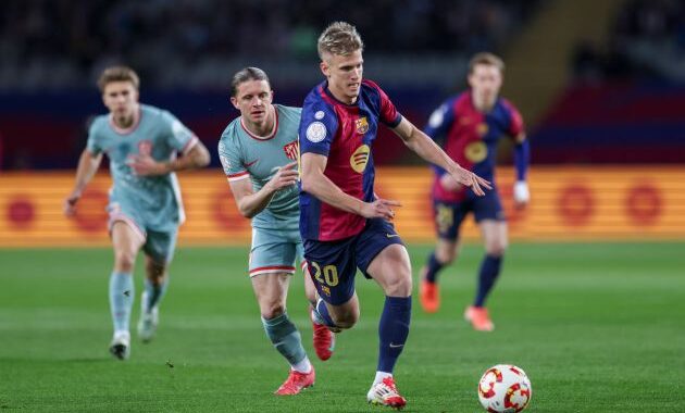 Copa del Rey tie finely poised as Barcelona and Atletico Madrid play out eight-goal thriller